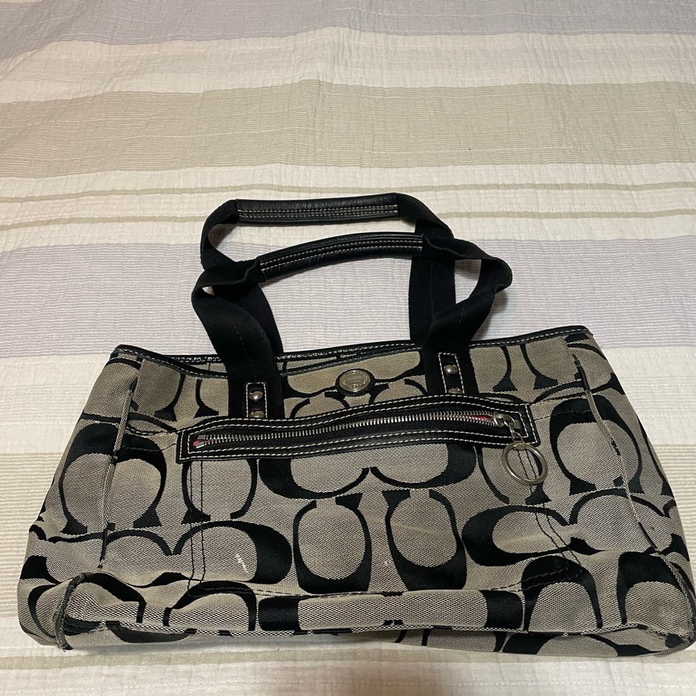 Coach Black and Gray Tote Bag